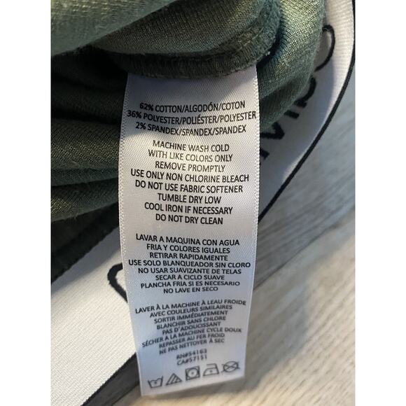 Calvin Klein Performance Size Medium Green Corduroy Hoodie Cropped - Picture 5 of 5